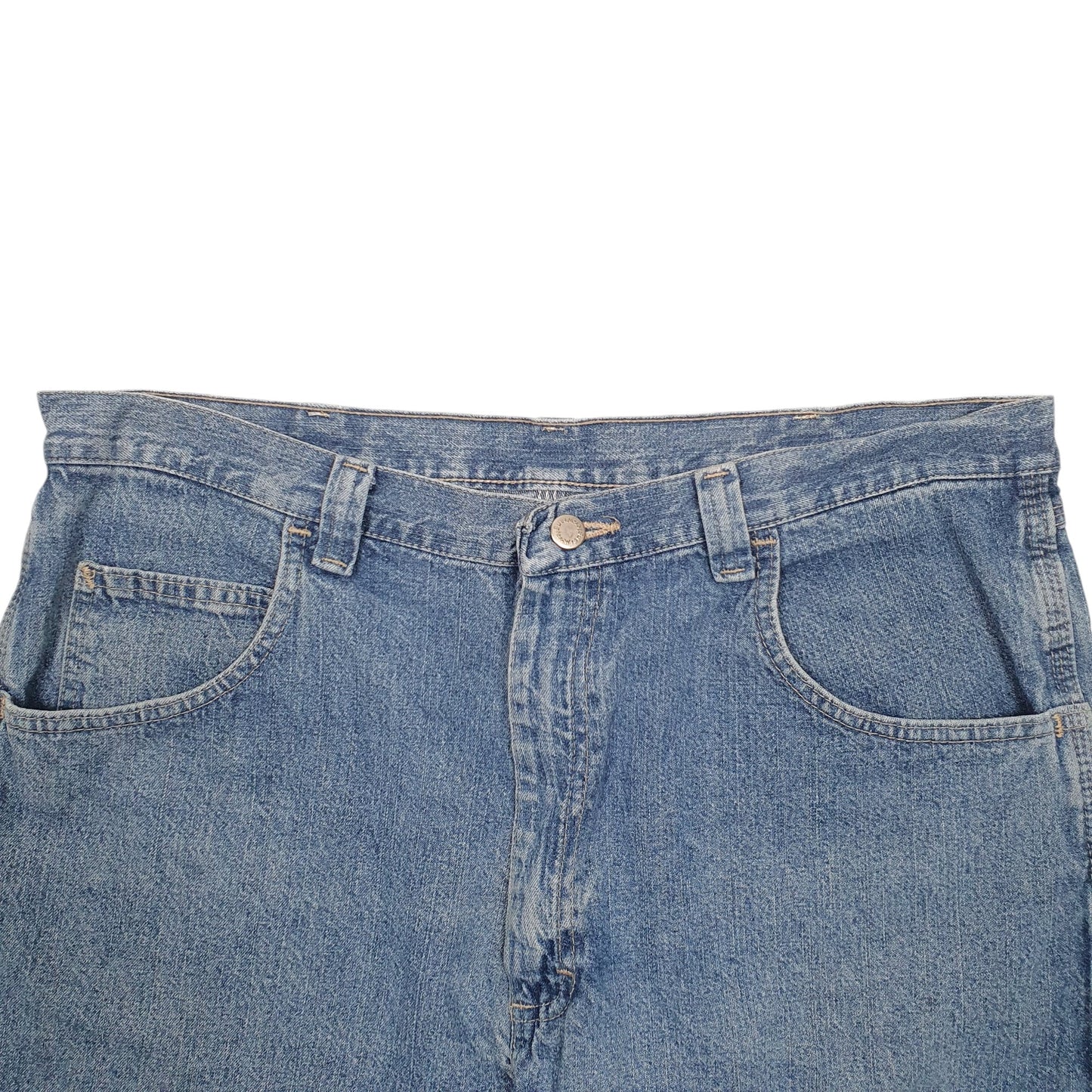 Mens Blue Wrangler Denim Jeans Jorts Carpenter Shorts