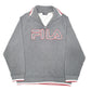 Mens Grey Fila  Quarter Zip Jumper