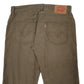 Mens Khaki Levis Straight Corduroy Trousers