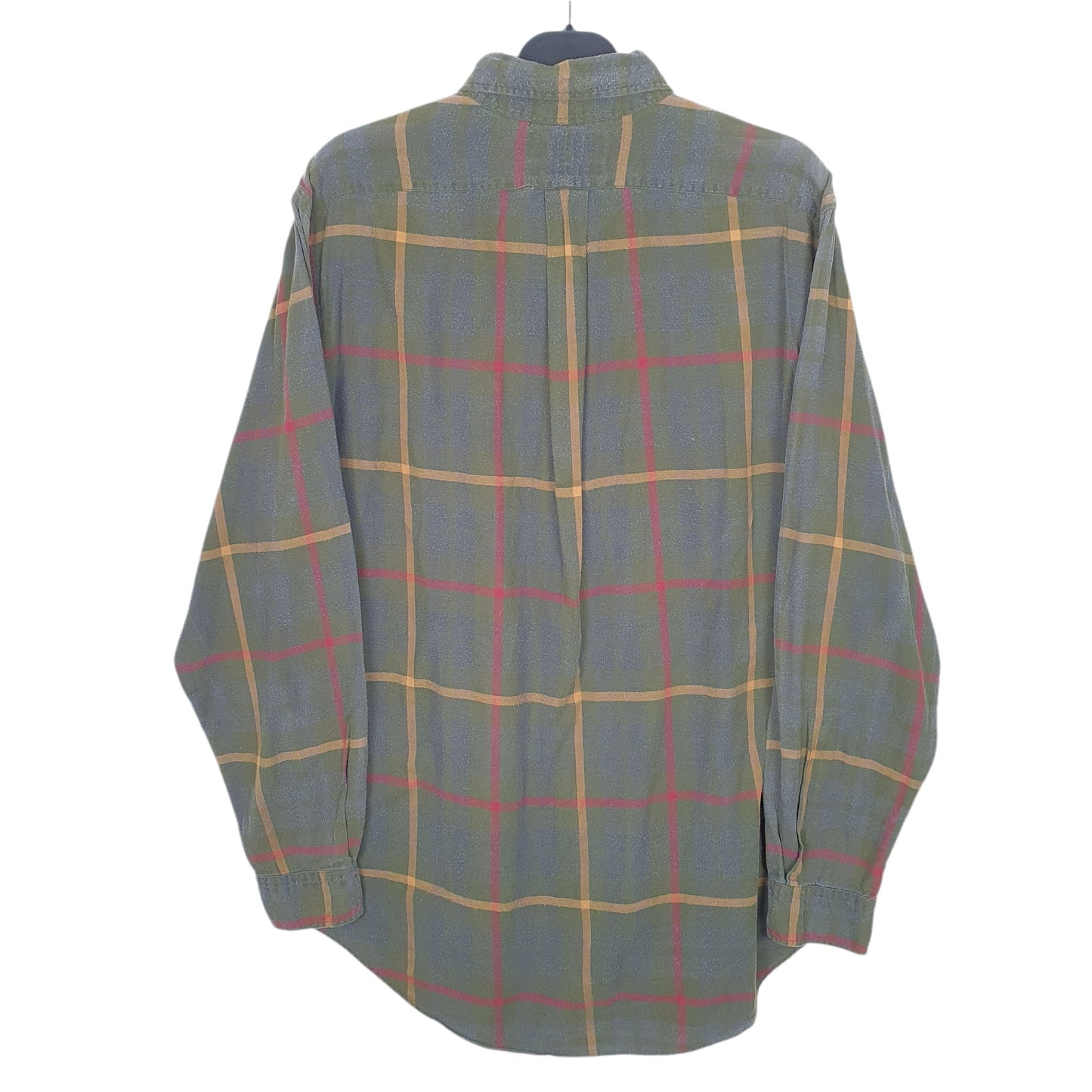 Mens Green Ralph Lauren Made In USA Vintage Lightweight Flannel Long Sleeve Shirt