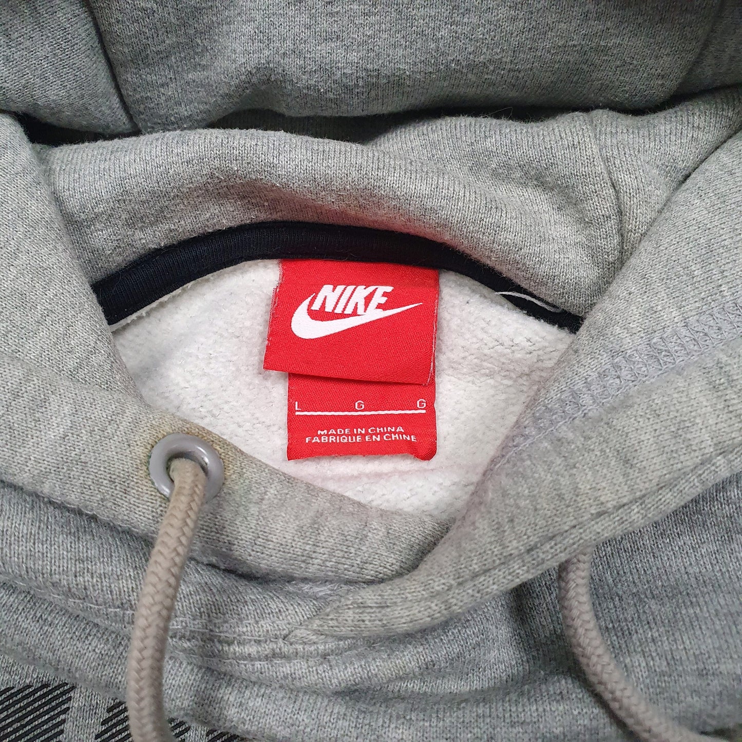 Mens Grey Nike Spellout Swoosh Hoodie Jumper