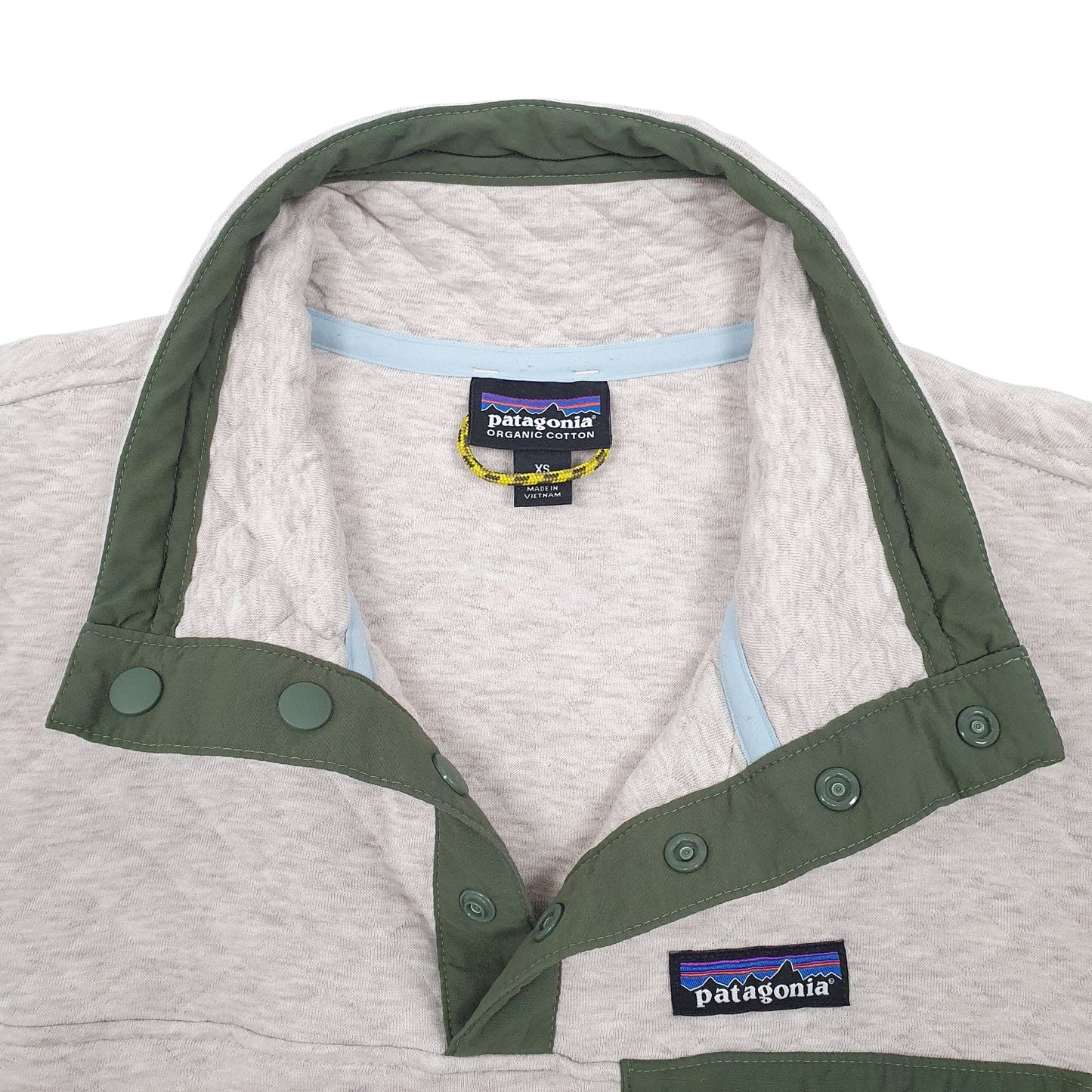 Womens Grey Patagonia Quilt Snap-T Pullover Quarter Zip Jumper