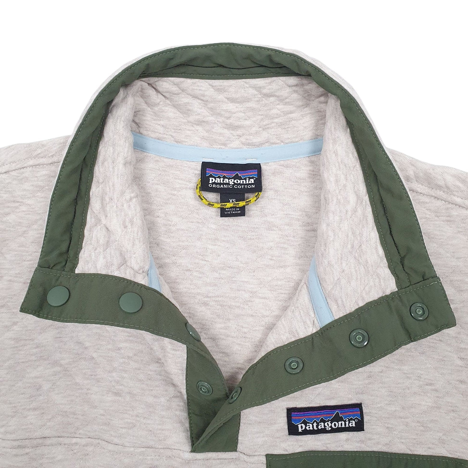 Womens Grey Patagonia Quilt Snap-T Pullover Quarter Zip Jumper