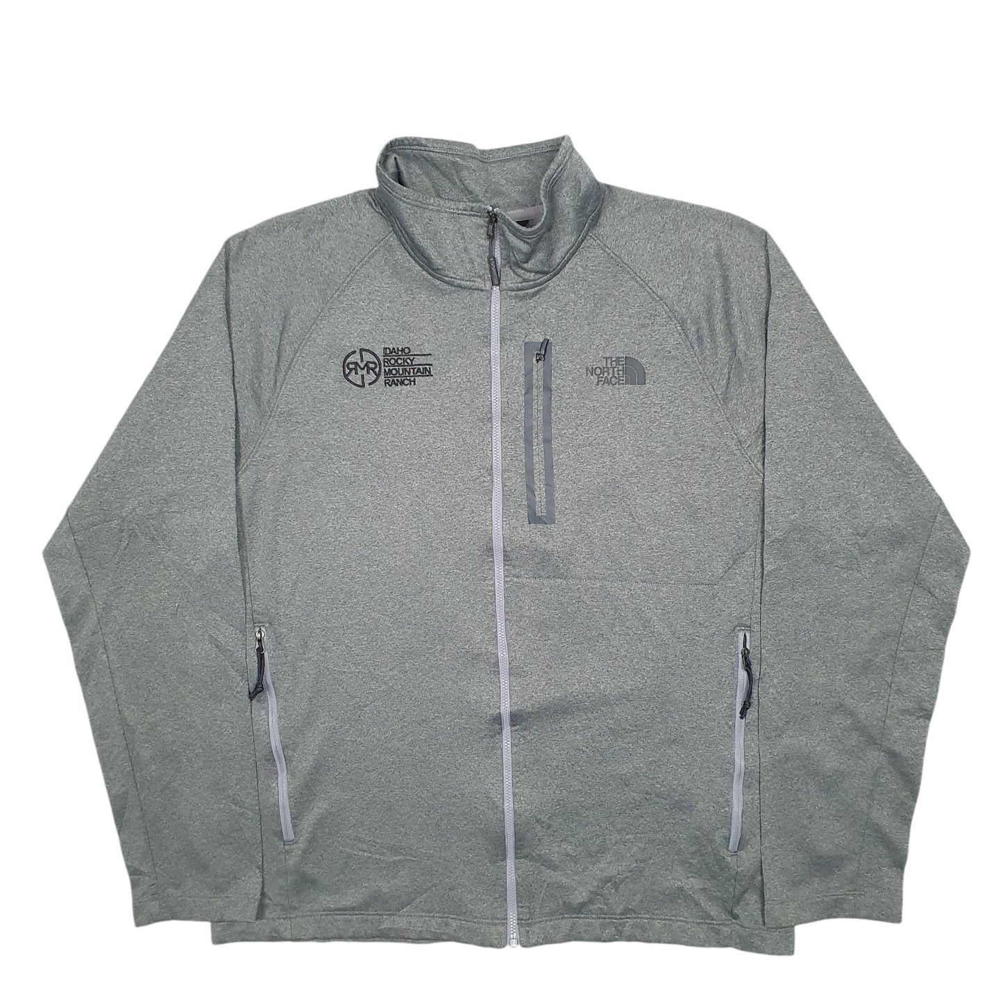 Mens Grey The North Face Idaho Rocky Mountain Ranch Full Zip Jumper