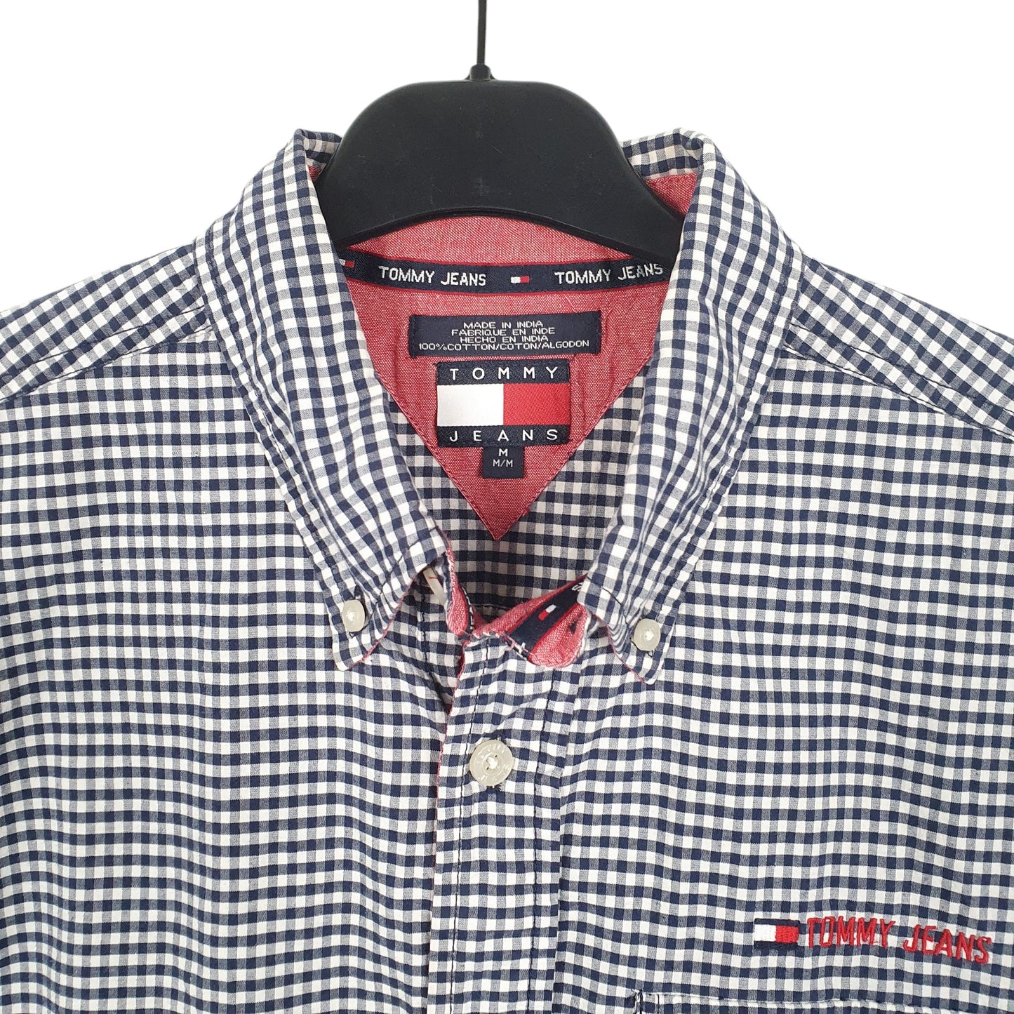 Mens White Tommy Hilfiger d Jeans Short Sleeve Shirt