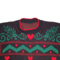 Mens Black Unbranded Christmas Festive Crewneck Jumper