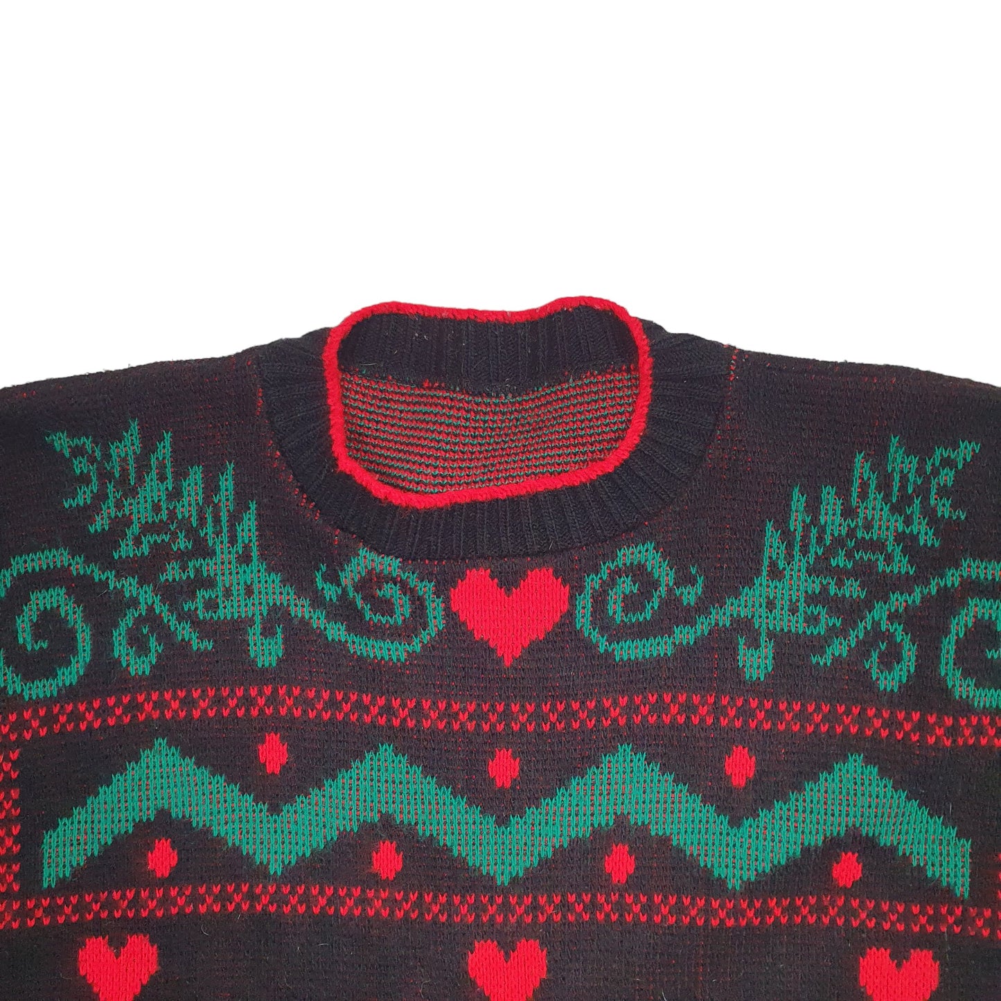 Mens Black Unbranded Christmas Festive Crewneck Jumper