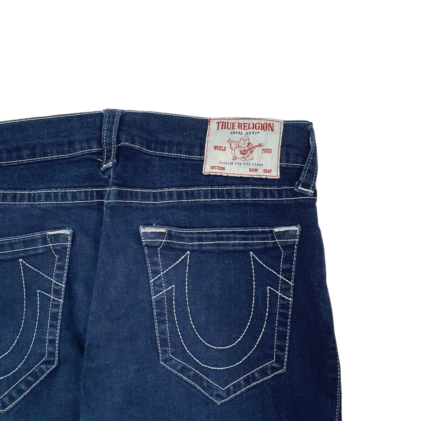 Mens Blue True Religion Ricky World Tour Relaxed JeansW34 L28