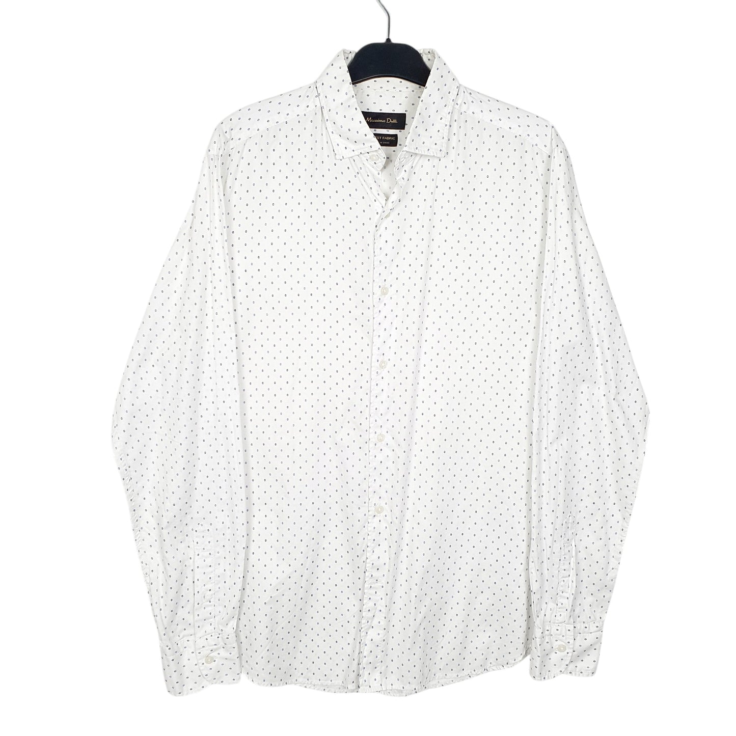 Mens White Massimo Dutti  Long Sleeve Shirt