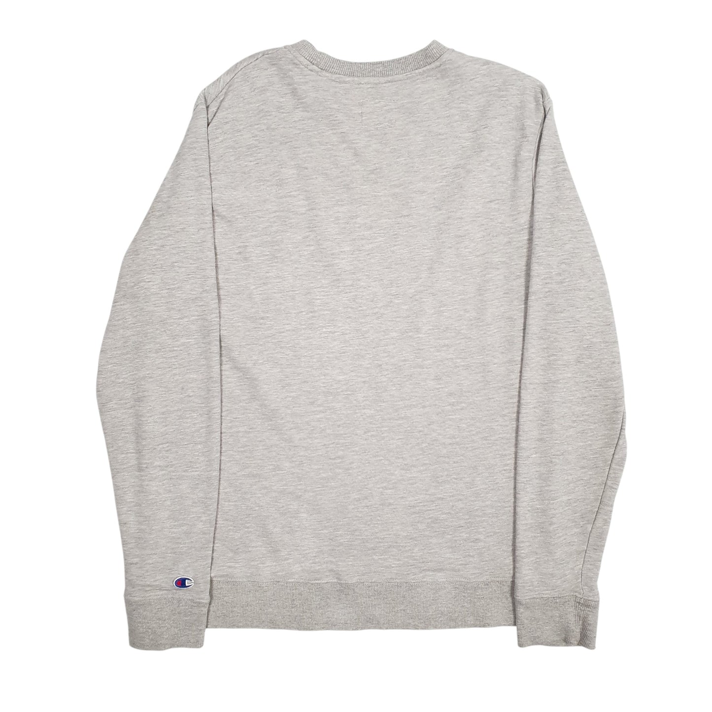 Mens Grey Champion Spellout Crewneck Jumper