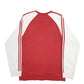 Mens Red Adidas Three Stripe Crewneck Jumper