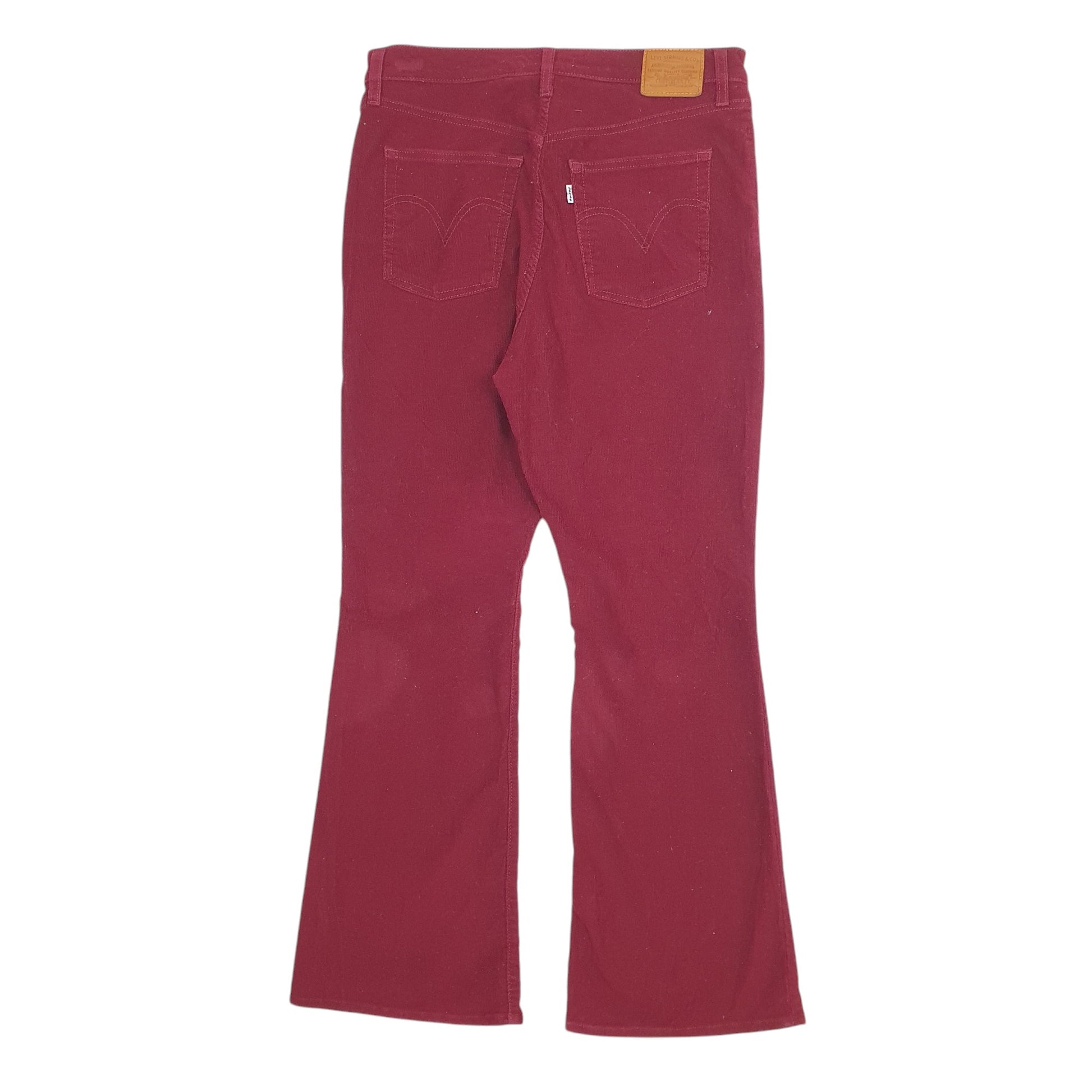 Womens Burgundy Levis Ribcage Corduroy Trousers