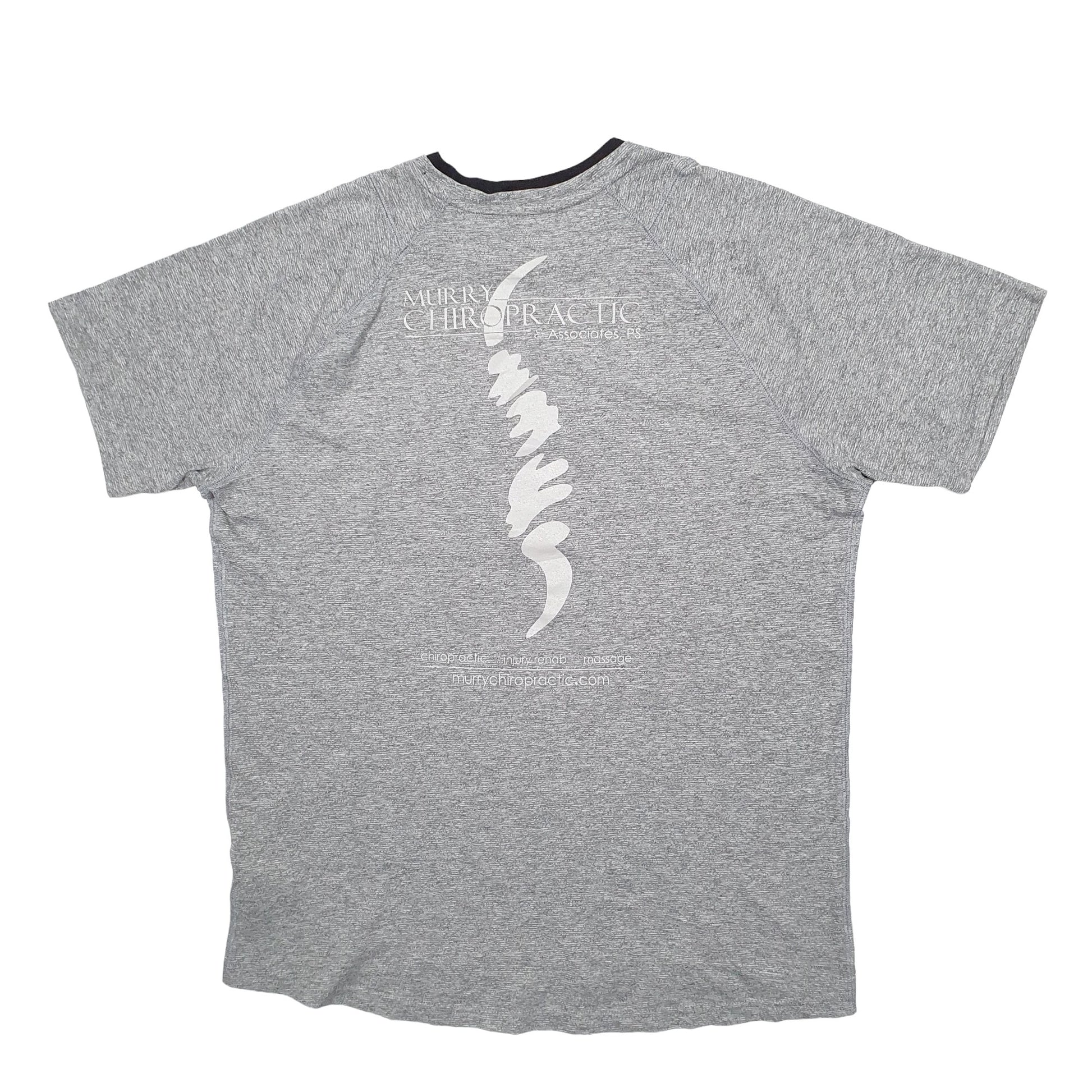 Mens Grey Puma Backprint Short Sleeve T Shirt