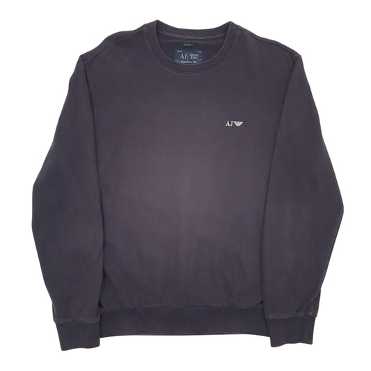 Mens Grey Armani  Crewneck Jumper