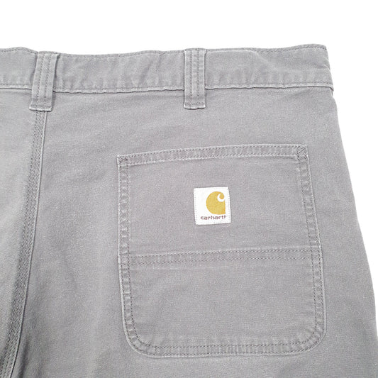 Mens Grey Carhartt Workwear Relaxed Carpenter Shorts