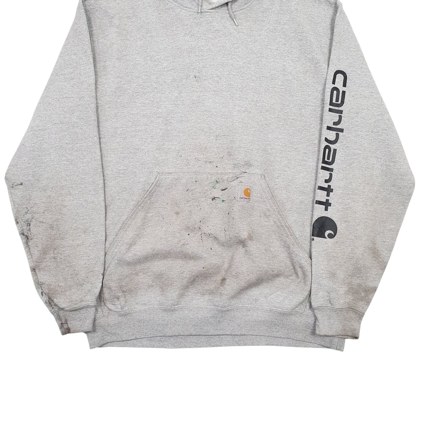 Mens Grey Carhartt Loose Fit Hoodie Jumper