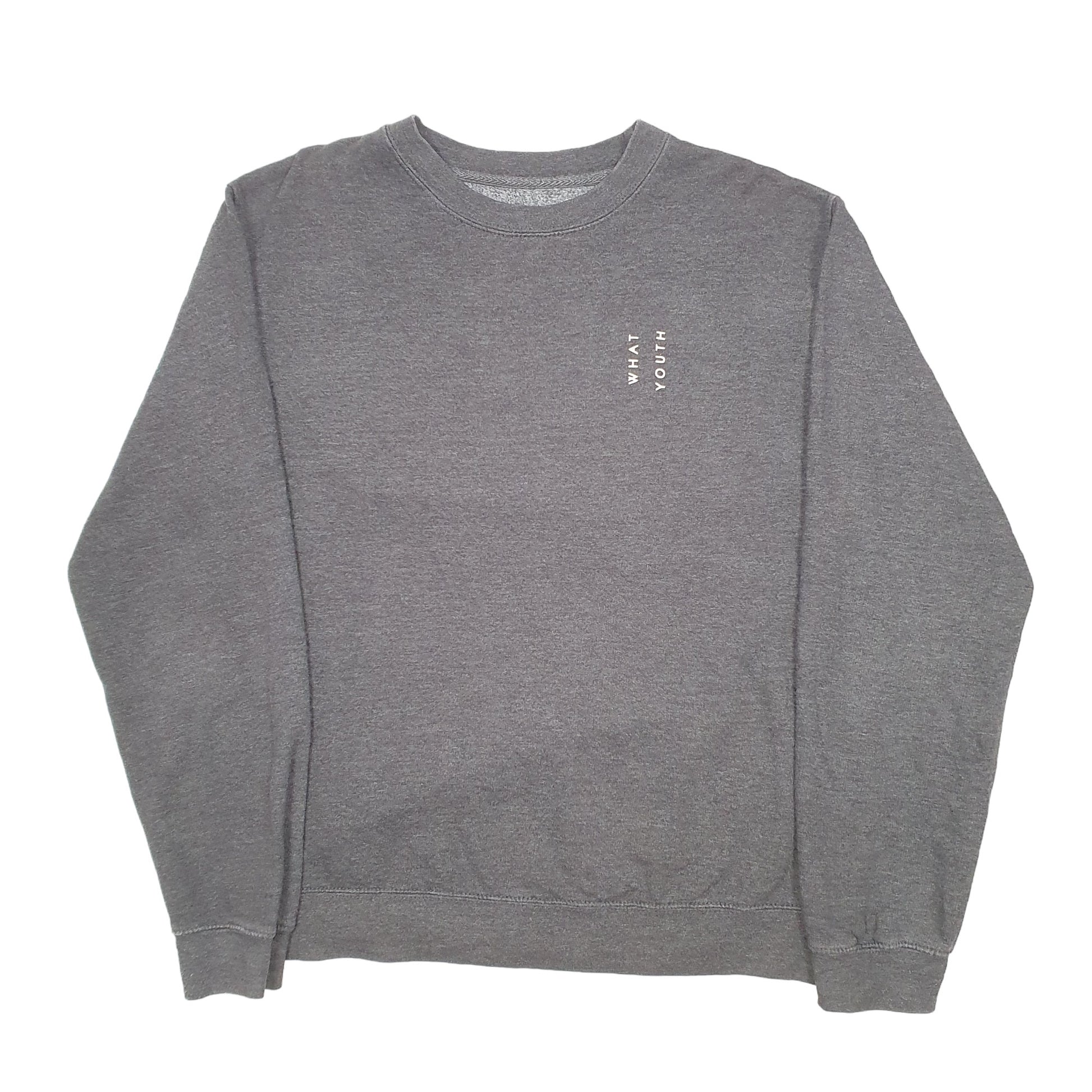 Mens Grey What Youth  Crewneck Jumper