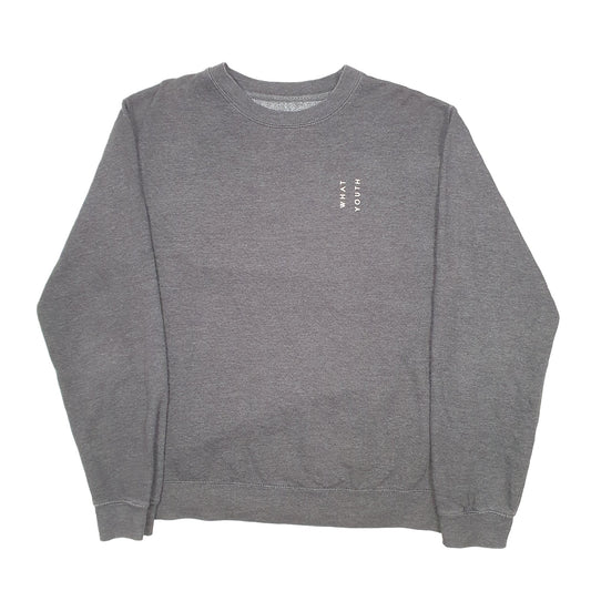 Mens Grey What Youth  Crewneck Jumper