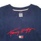 Mens Navy Tommy Hilfiger Spellout Crewneck Jumper