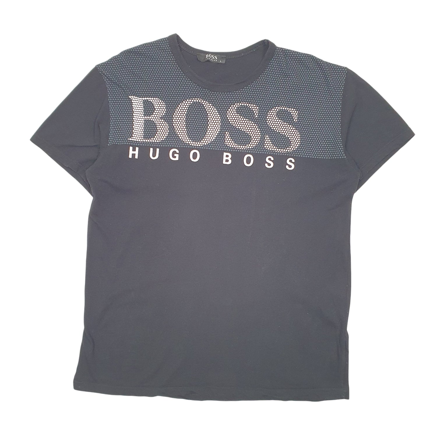 Mens Black Hugo Boss Spellout Short Sleeve T Shirt