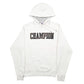 Mens Grey Champion Spellout Hoodie Jumper