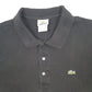 Mens Black Lacoste  Short Sleeve Polo Shirt