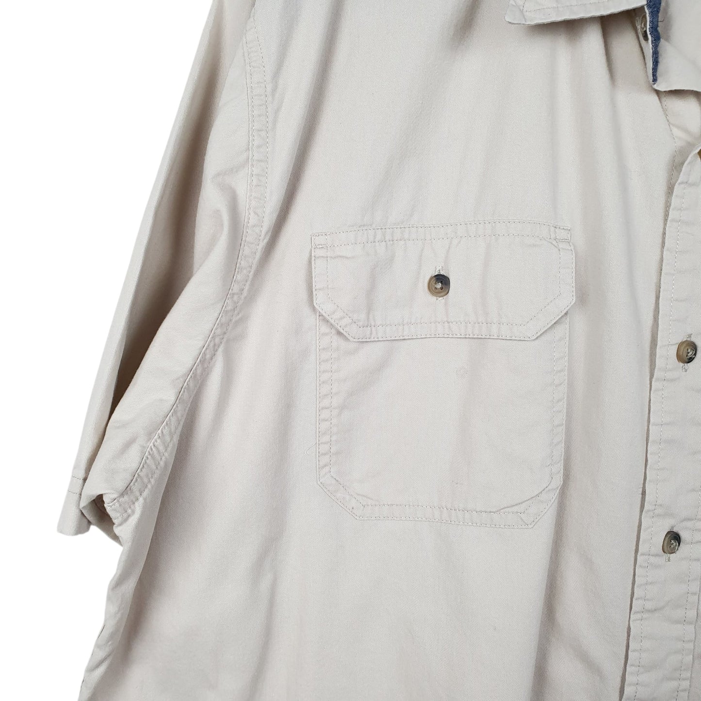 Mens Beige Wrangler  Short Sleeve Shirt