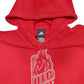 Mens Red Adidas UIC Flames Spellout Hoodie Jumper