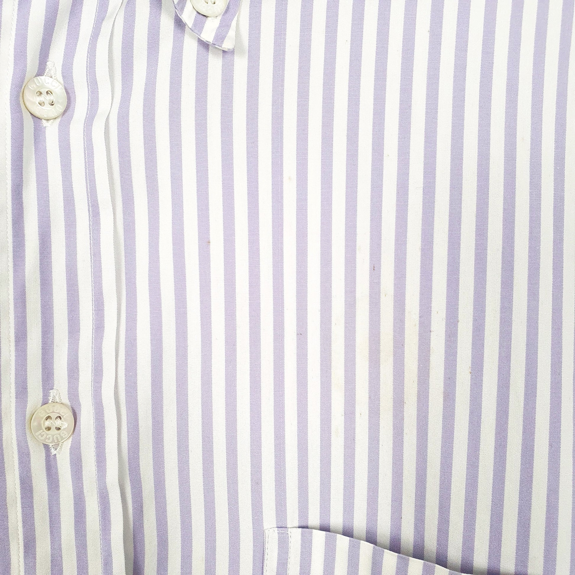 Mens White Gucci  Long Sleeve Shirt