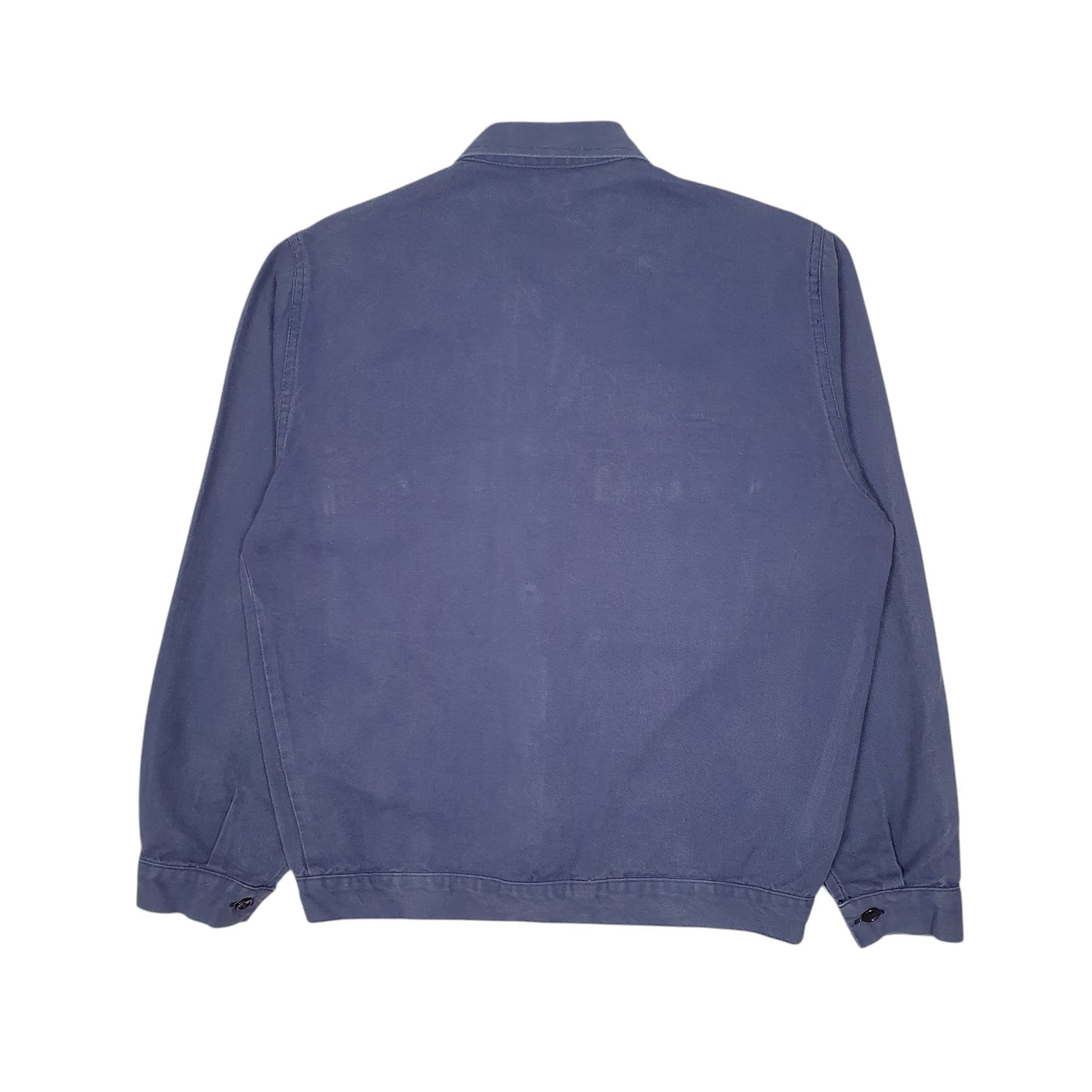 Mens Navy Alfred Grassi Vintage Chore Overshirt Hoodie Coat