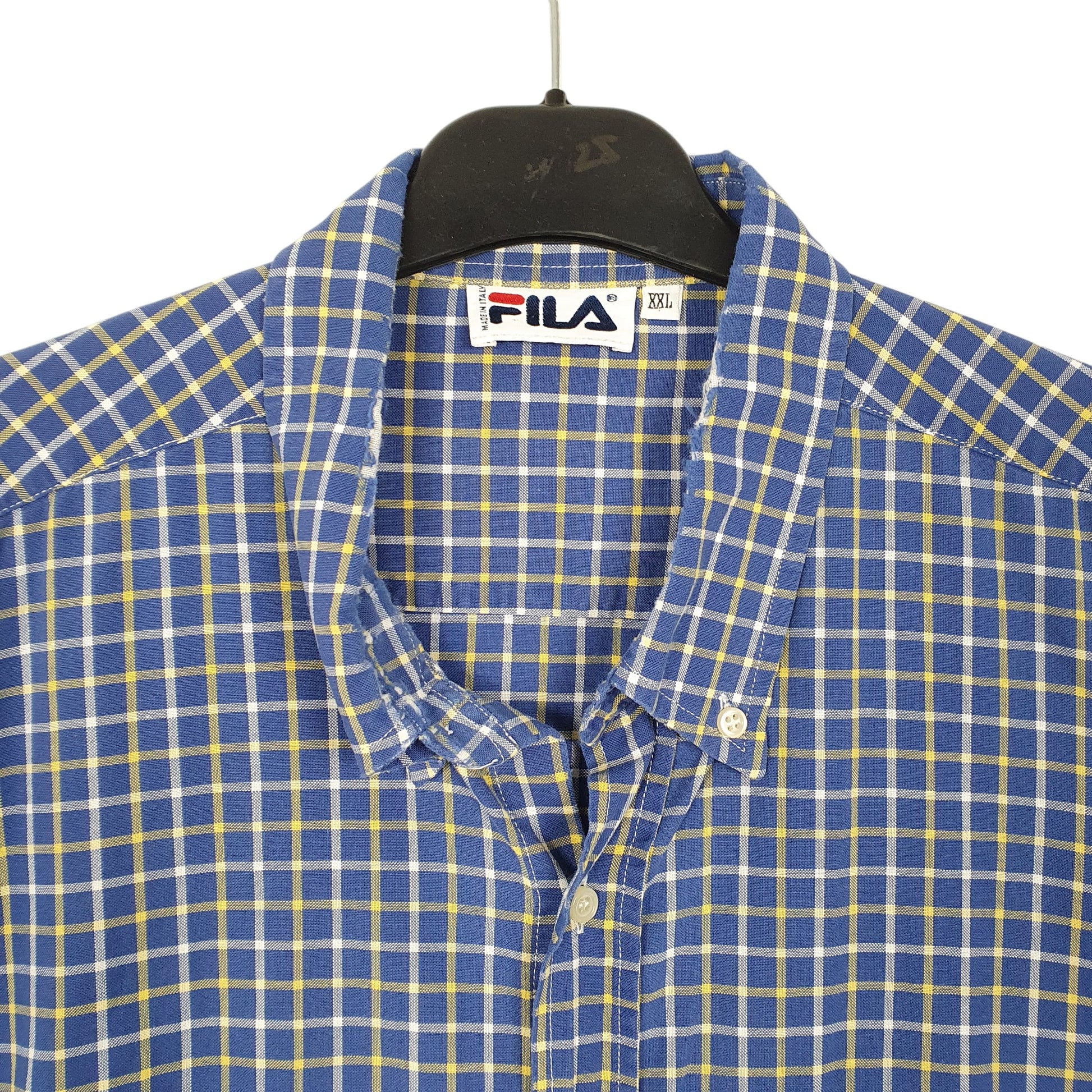 Mens Blue Fila  Short Sleeve Shirt