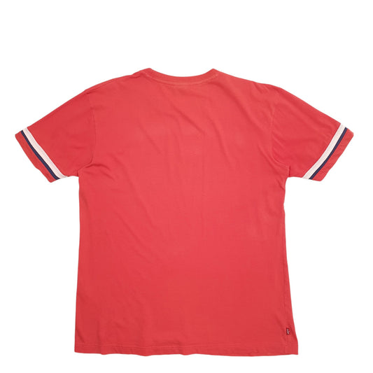 Mens Red Levis Spellout Short Sleeve T Shirt