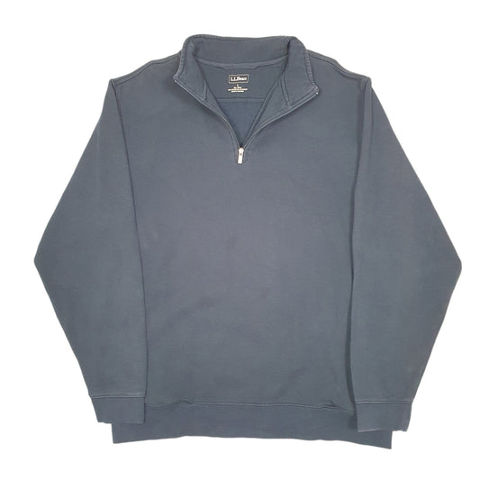 Mens Navy L.L.Bean  Quarter Zip Jumper