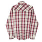 Mens Burgundy Levis Western Modern Snap Button Long Sleeve Shirt