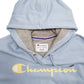 Mens Blue Champion Spellout Hoodie Jumper