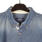 Mens Blue Pull & Bear Chambray Long Sleeve Shirt