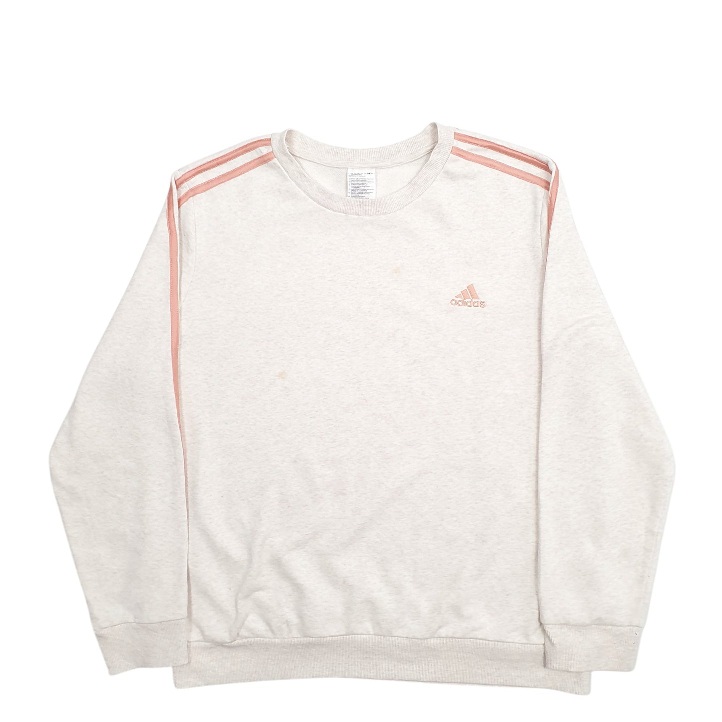 Mens Cream Adidas  Crewneck Jumper