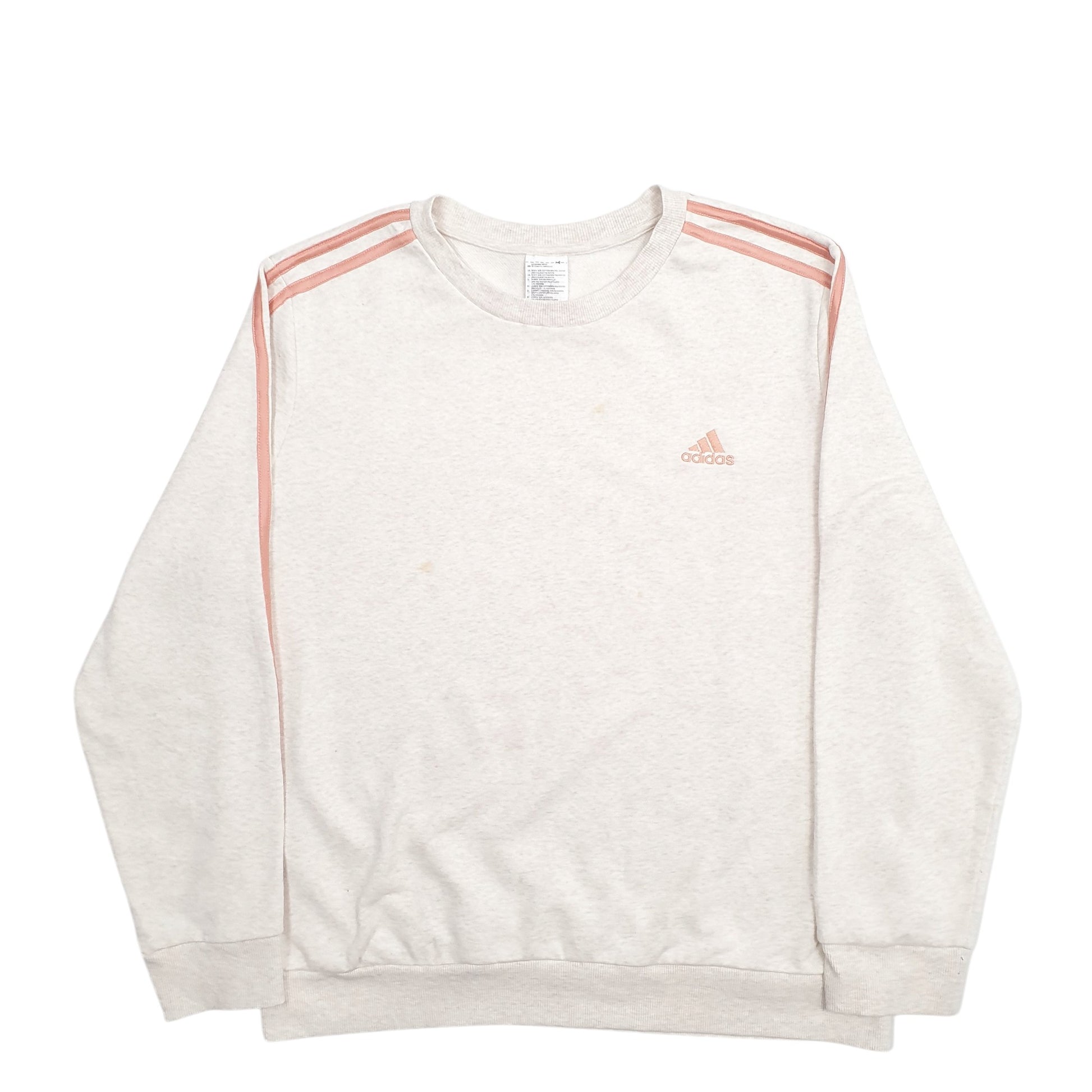Mens Cream Adidas  Crewneck Jumper