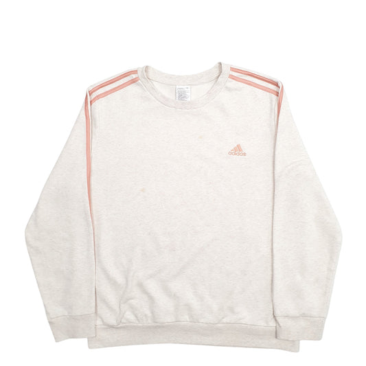 Mens Cream Adidas  Crewneck Jumper