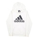Mens White Adidas  Hoodie Jumper