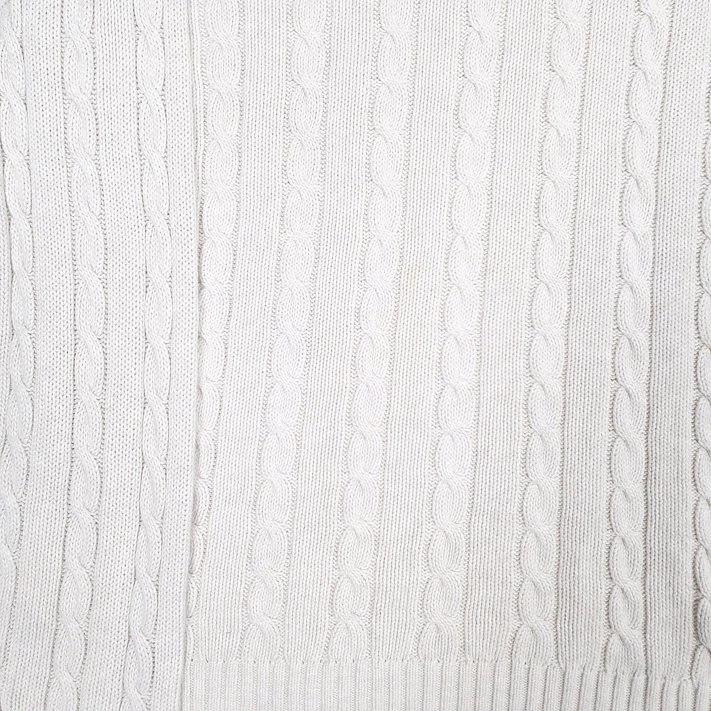 Mens Cream Chaps Cable Knit Crewneck Jumper