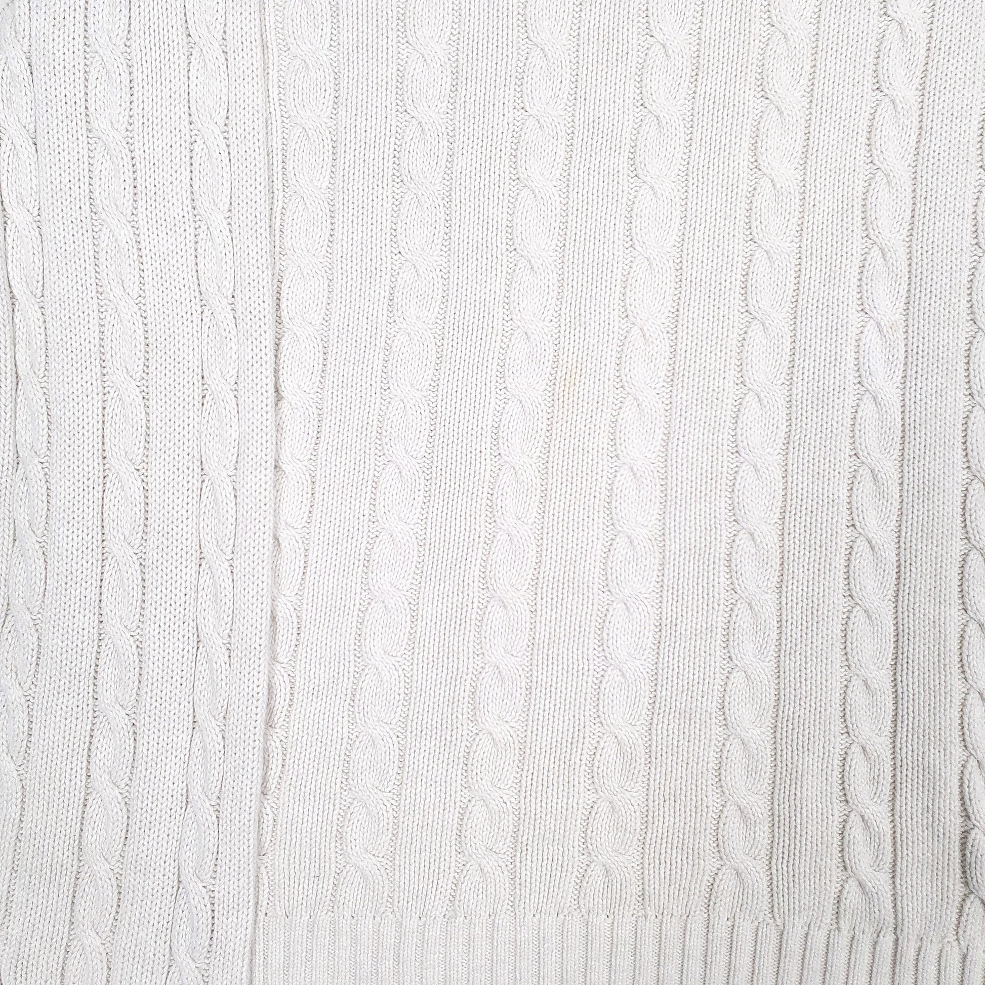 Mens Cream Chaps Cable Knit Crewneck Jumper