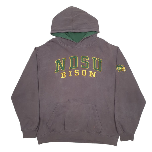 Mens Grey Stadium NDSU Bison USA College Sports Hoodie Jumper