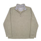 Mens Khaki Eddie Bauer  Quarter Zip Jumper