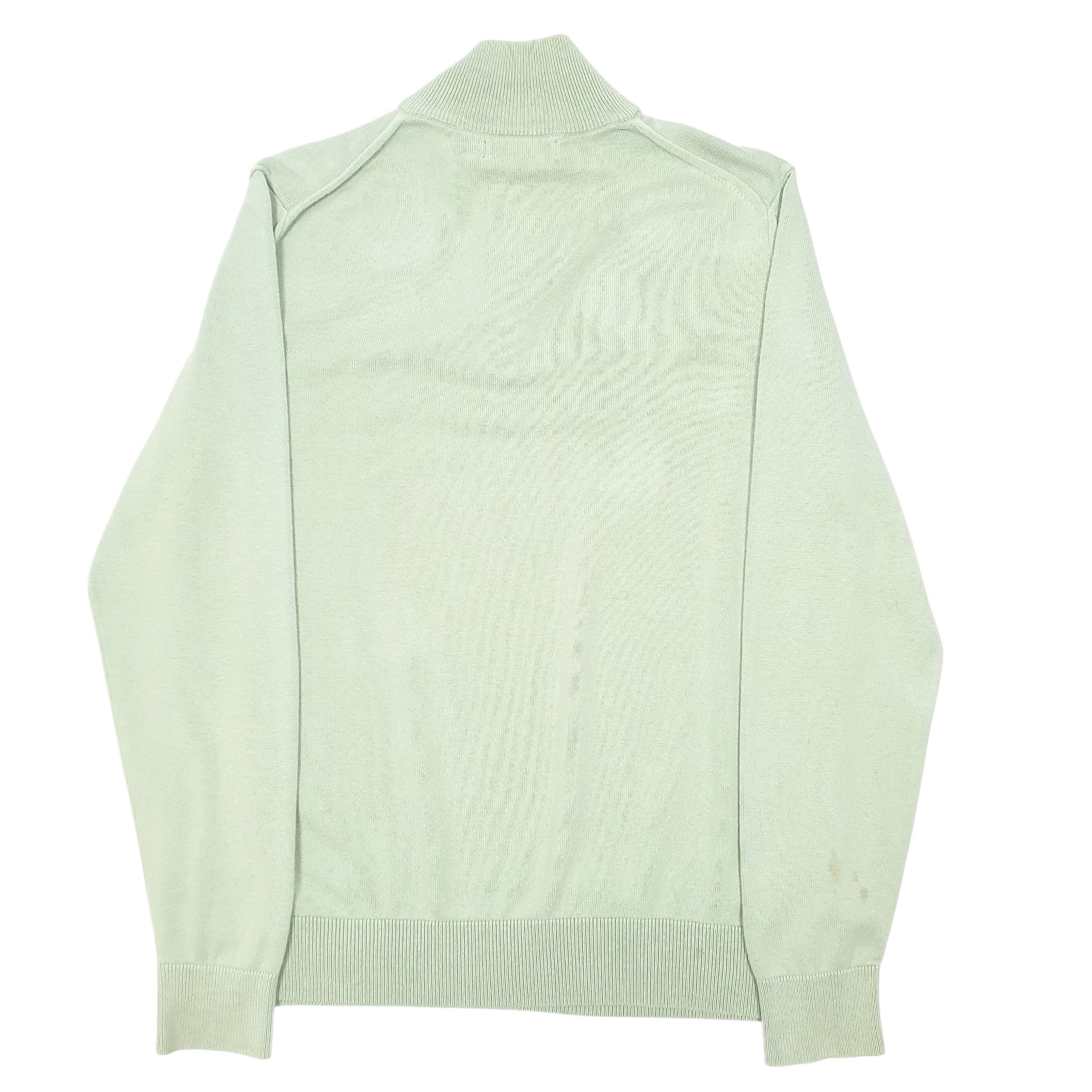 Mens Green Nautica Knit Quarter Zip Jumper