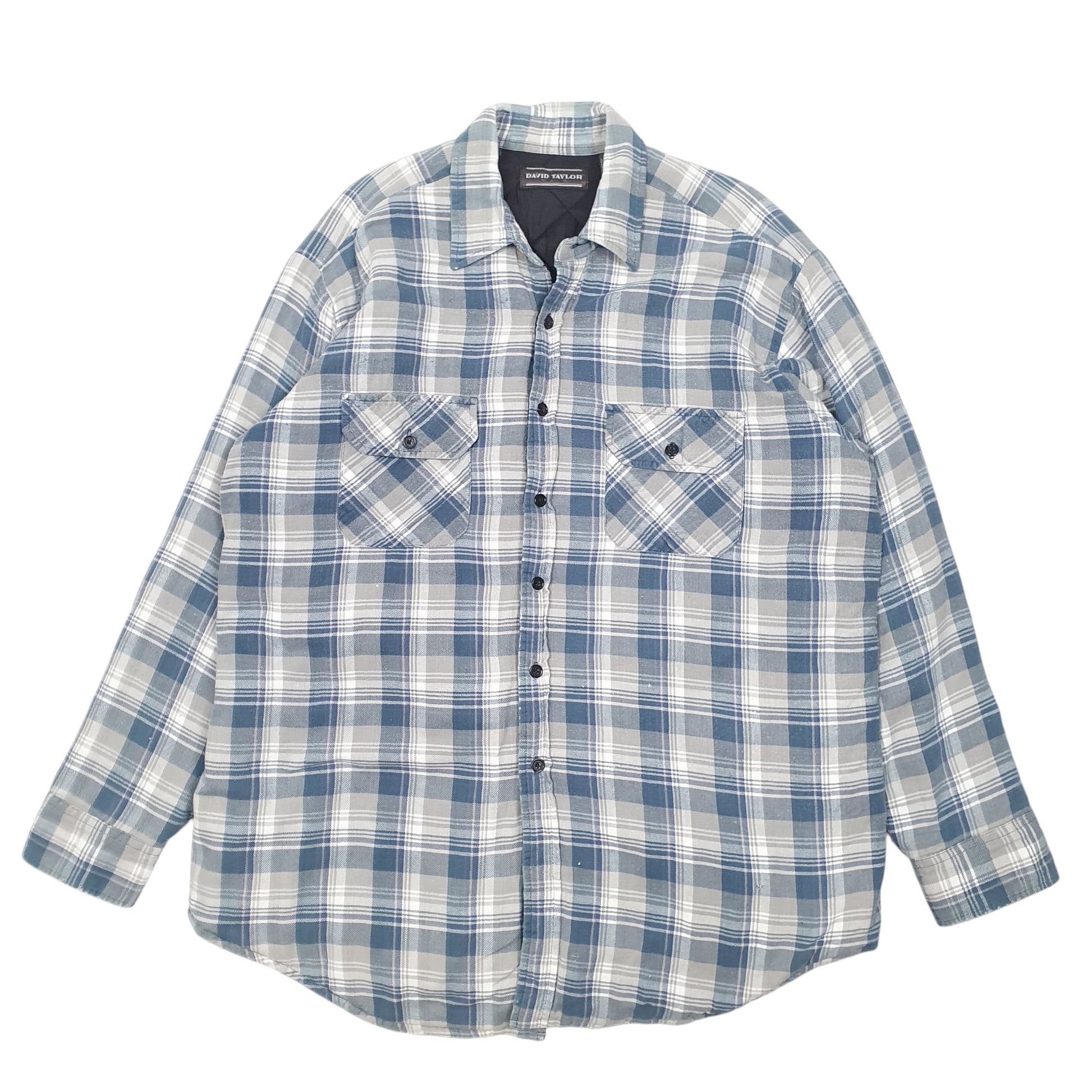 Mens Grey David Taylor Overshirt Shacket Lined  Coat