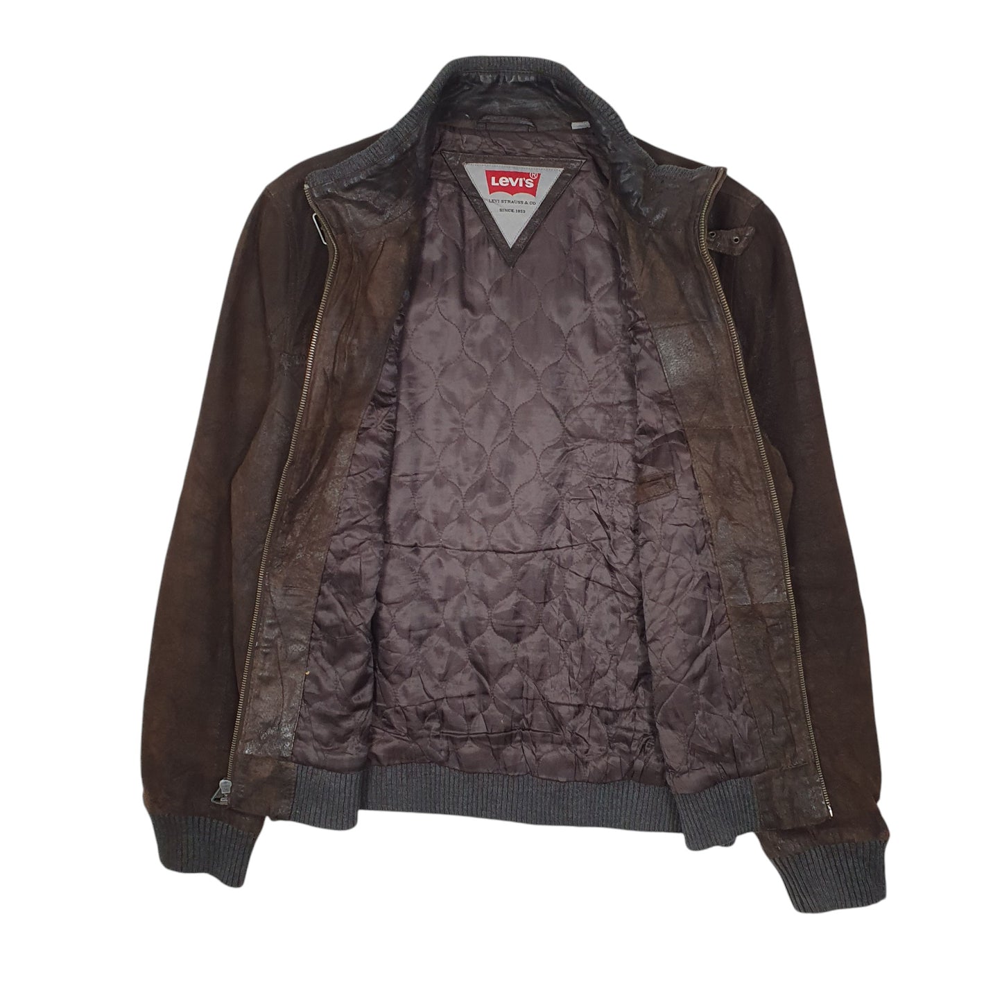 Mens Brown Levis Bomber  Coat