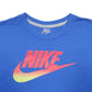 Mens Blue Nike Spellout Short Sleeve T Shirt