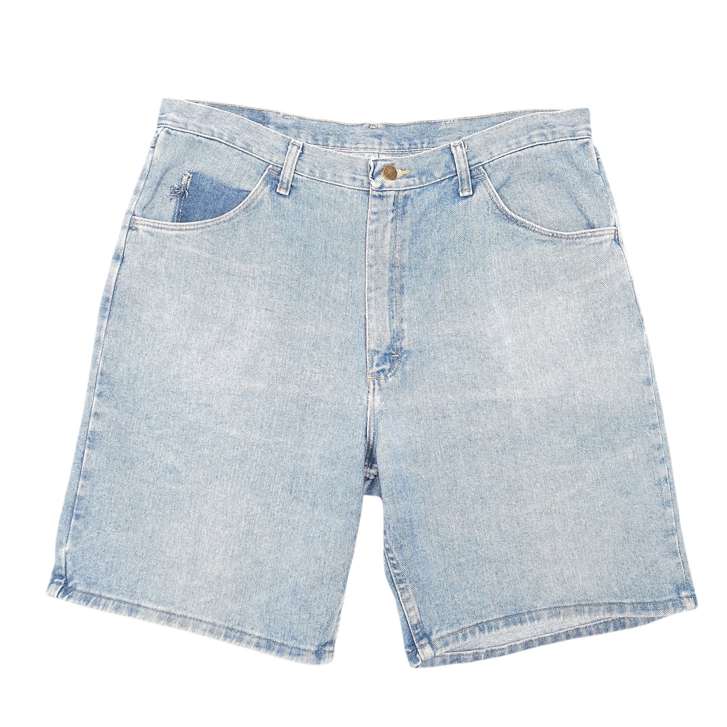 Mens Blue Wrangler Denim Jeans Jorts Relaxed Baggy Denim Shorts