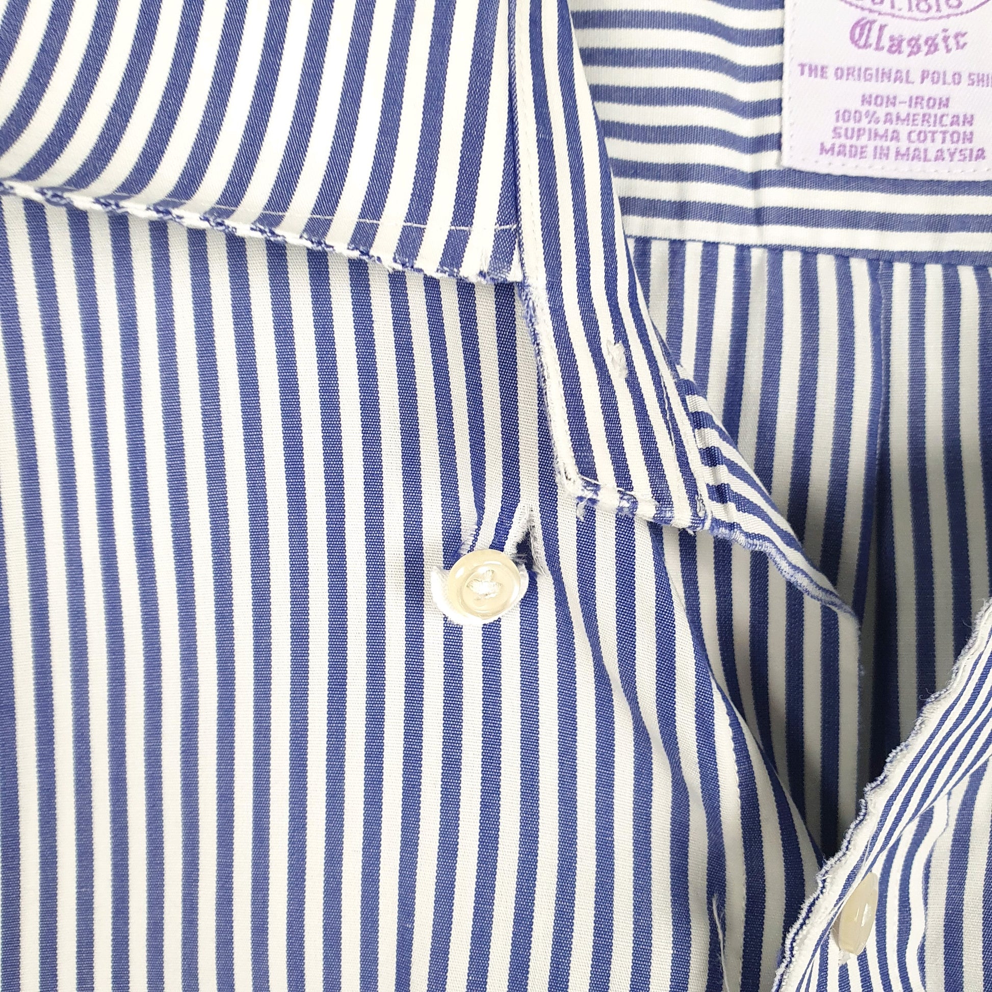 Mens Blue Brooks Brothers  Long Sleeve Shirt